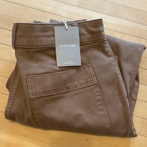 Everlane Toasted Coconut "The Organic Straight Leg Pant" Size 14